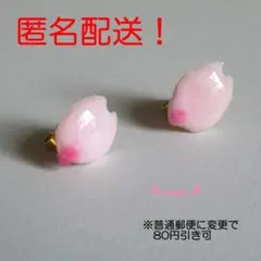 【金具変更可】桜の花びらピアス・クリップイヤリング①