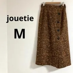 ジュエティ レディース ロングタイトスカート ブラウン ヒョウ柄 アニマル Mのサムネイル