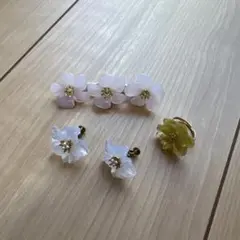 アクセサリー 花 イヤリング ヘアピン 指輪 リング まとめ売り