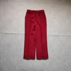 美シルエット スラックス センタープレス ストレートパンツ レトロ モード