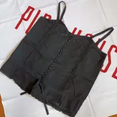 ピンクハウス キャミソール/ブラウス くるみボタン 黒のサムネイル