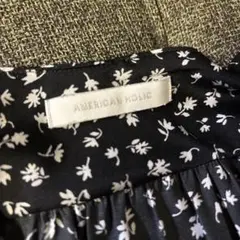 AMERICAN HOLIC 花柄ロングスカート 黒
