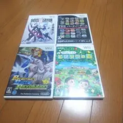 Wii ソフト 4本セット ソウルイーター ポケモン どうぶつの森 他