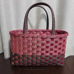 エコクラフト　ラズベリーかごバック　エコバッグ