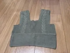 グレー ケーブル編み ビスチェ Mサイズ