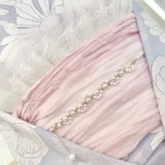 成人式振袖　揺れるパールが可愛い帯締め帯紐　卒業式袴　浴衣着物　帯飾り　七五三