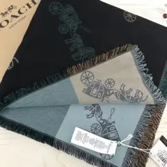 【新品・タグ付】高級感溢れるマフラー COACH コーチ 黒