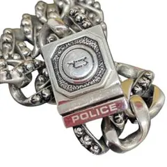 K2564 POLICE シルバー チェーンブレスレット