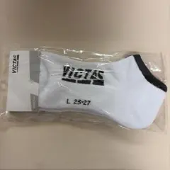 VICTAS インステップサイドロゴ アンクルソックス ホワイト L