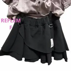 REFLEMレフレムタグ付き】ベルトなし付属品なしフリルスカート キュロット黒Fのサムネイル