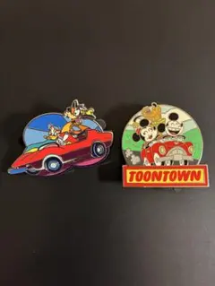 海外ディズニー ピンバッジ チップとデール プルート ミッキー ミニー