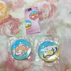 シナモロール　シナモン　カプチーノ　ミルク　缶バッジ　くら寿司　びっくらぽん