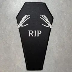 棺桶 coffin RIP SKULL スカル サイコビリー 大きいワッペン