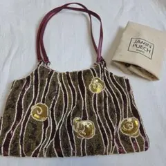 ブランド JAMIN PUECH ビーズ刺繍 トートバッグ 花柄 - メルカリ