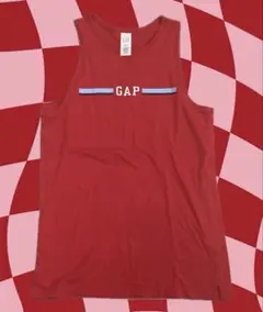 GAPギャップロゴタンクトップノースリーブ 赤 XXL 14-16 キッズ 古着