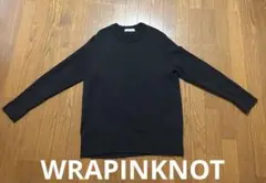 WRAPINKNOT 新・奇跡のクルーネックニット/驚きの肌触り 黒 サイズ4