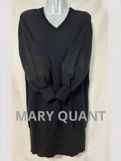 MARY QUANT ビックデイジーロゴ長袖ロングトレーナー　ワンピース