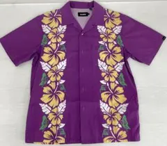 knmen127-0343 XLARGE アロハシャツ　21SS ハイビスカス柄