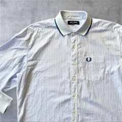 美品 FRED PERRY×BEAMS 別注 リブカラー オーバーサイズシャツ
