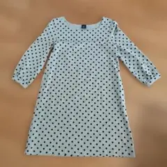 GapKids ドット柄 七分袖ワンピース 180