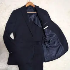【ストレッチ】スーツカンパニー スーツ セットアップ 背抜き ネイビー M