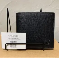 ✨️新品未使用✨️COACH ブラック 二つ折り財布