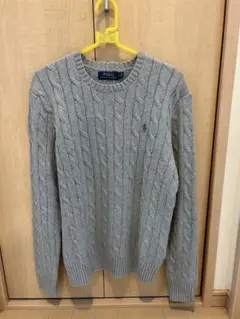 Polo Ralph Lauren グレー ケーブルニット XS