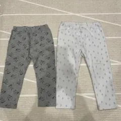 訳あり！　90 2枚セット グレー 総柄　パンツ　ズボン　スヌーピー