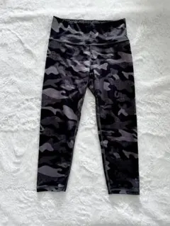 レギンス　男女　フィットネス　トレーニング　ショート丈　ヨガレギンス　迷彩　S