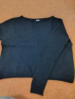 nofl ノフル　ネイビーリブ編み 長袖セーター