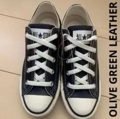 ALL STAR OLIVE GREEN LEATHER OX