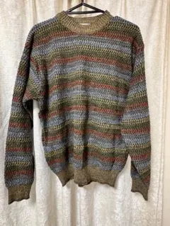 「Crocodile』クロコダイル ストライプニットセーター Mサイズ