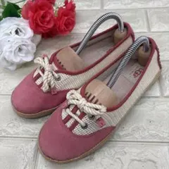 ❤️良品❤️ UGG スリッポン ピンク ベージュ エスパドリーユ　フラットシューズのサムネイル