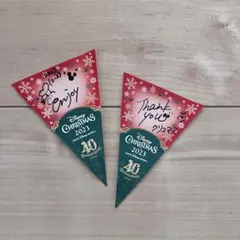 東京ディズニーリゾート 40周年 クリスマスシール 2枚のサムネイル