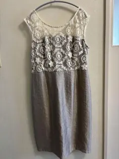 LAURA ASHLEY ノースリーブワンピース 花柄レースのサムネイル