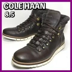 COLE HAAN 8.5 ハイカット ゼログランド ブーツ 茶 ファブリック