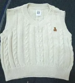 baby GAP ケーブル編みニットベスト 3-6ヶ月 美品
