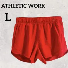 ATHLETIC WORKS (L) ショートパンツ レッド 赤 ランニング