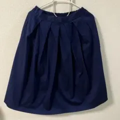 GU ネイビー　フレアスカート　裏地付き