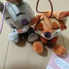 ズートピア むにゃすやマスコット ぬいぐるみ ニック ジュディ