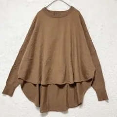 mizuiro ind クルーネックフロントシームプルオーバー 薄手 ウール混