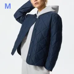 UNIQLO パフテックノーカラージャケット М ネイビー