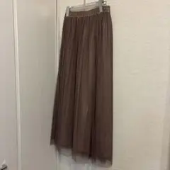ロペピクニック　ブラウン チュール ロングスカート　サイズ38