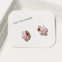 A-205　ハンドメイド☆ビジューピアス／イヤリング
