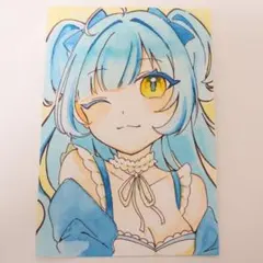 h*✨様 オリジナル手描きイラスト 色紙 アナログ - メルカリ