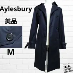 美品 Aylesburyアリスバーリー ネイビー ダブルブレスト トレンチコート
