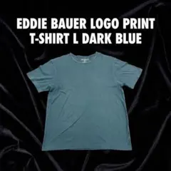 Eddie Bauer エディーバウアー ロゴプリントTシャツ L ダークブルーのサムネイル