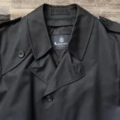 Aquascutum トレンチコート　ブラック　XL 42