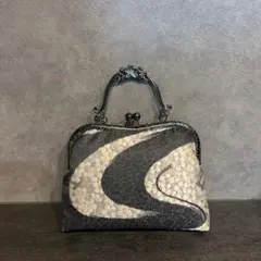 4月新作！儚いから美しい夜桜。。。幻想的ブシルバー箔の花びら♡最高級西陣帯バッグ