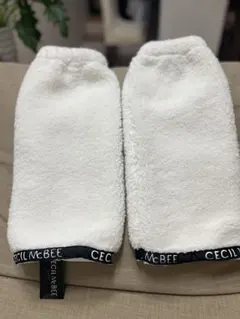 CECIL McBEE モコモコホワイトレッグウォーマー　フリーサイズ